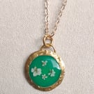 Real Flower Pendant Necklace Resin
