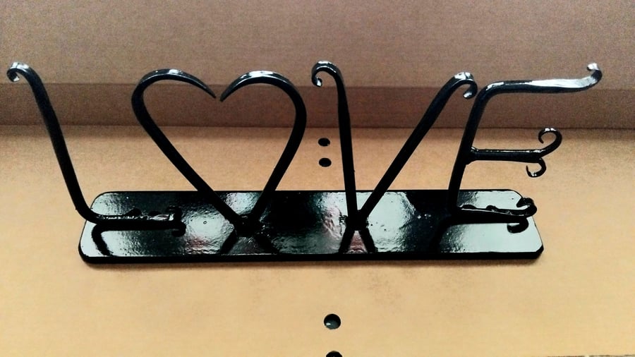 love heart ornament  gloss black