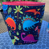Dinosaur Fabric Storage Baskets, Three sizes and Two Colours, Great for Toys