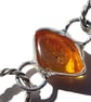 Suture Ammonite Necklace Amber with Insect Sterling Silver Jewellery Gift 925 - Image 7