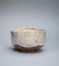 A crystalline stoneware ceramic bowl, a hand made pinch pot with a whitesilver c