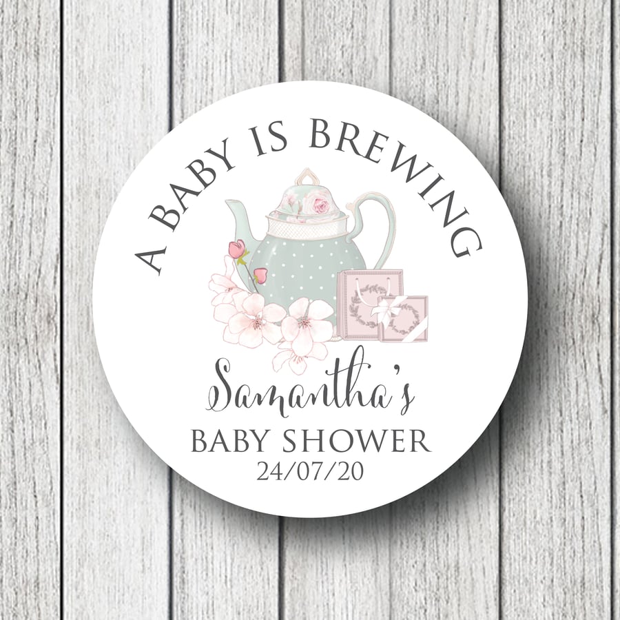 A Baby Is Brewing, Baby Shower Stickers