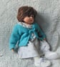 Hand Knitted Baby Jacket, Unisex Baby Cardigan, Tie-Front Baby Cardy, 0-3 Months - Image 5