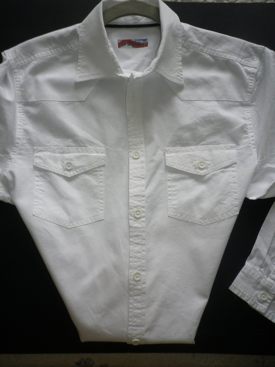 Arctic white Western casual shirt