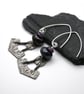 Viking hammer pewter earrings