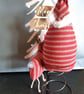 CHRISTMAS FOLKLORE SANTA & REINDEER BED SPRING ORNAMENT MADE TO ORDER - Image 3