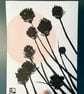 Botanical art, Garden Chives, shadow painting, original artwork, signed - Image 1