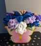 Butterfly box Blue and lilac bouquet 