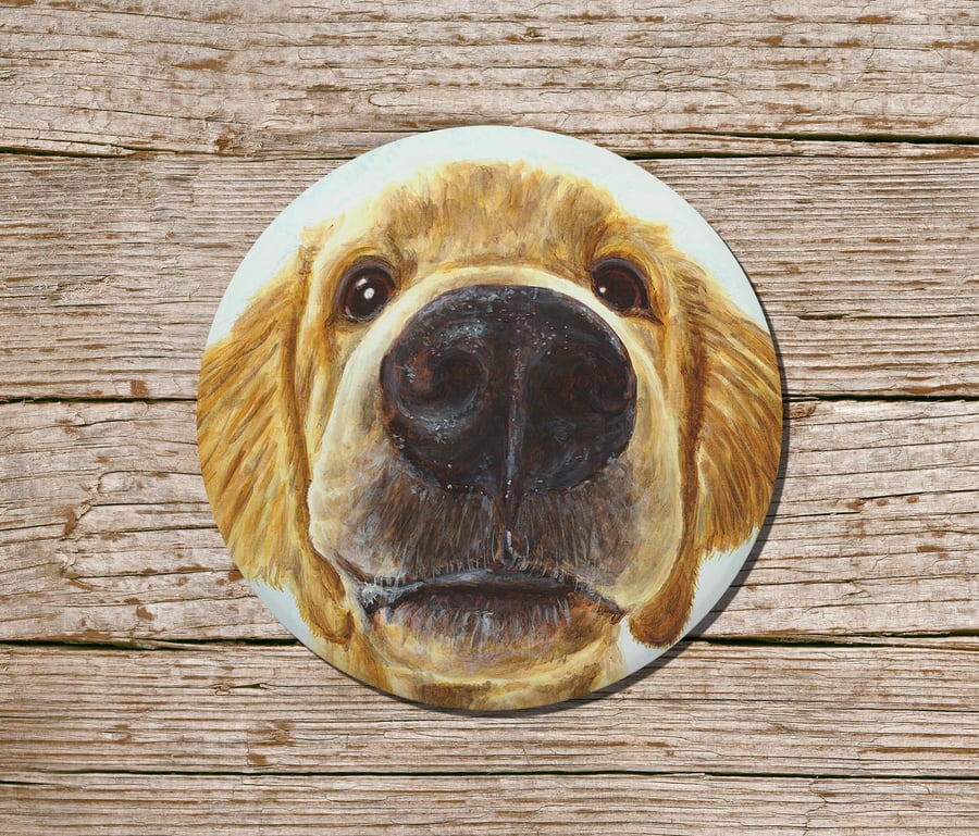 Dog Pocket Mirror, Golden Retriever Puppy Gifts, Golden Retriever, Dog Mirror 