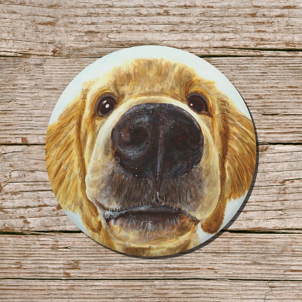 Dog Pocket Mirror, Golden Retriever Puppy Gifts, Golden Retriever, Dog Mirror 
