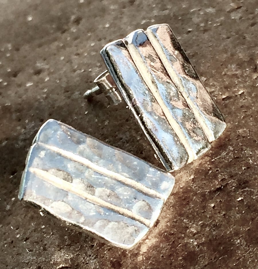 Hand Made Sterling Silver Stud Earrings