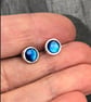 Enamel studs, blue enamel studs, rock pool studs, blue round studs, enamel,  - Image 8