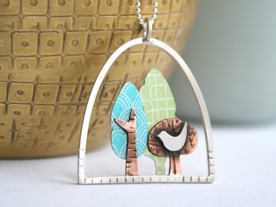 Woodland walk Spring pendant