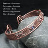 Copper Wire Weave Birthstone Cuff - Customisable with Swarovski Crystal Beads