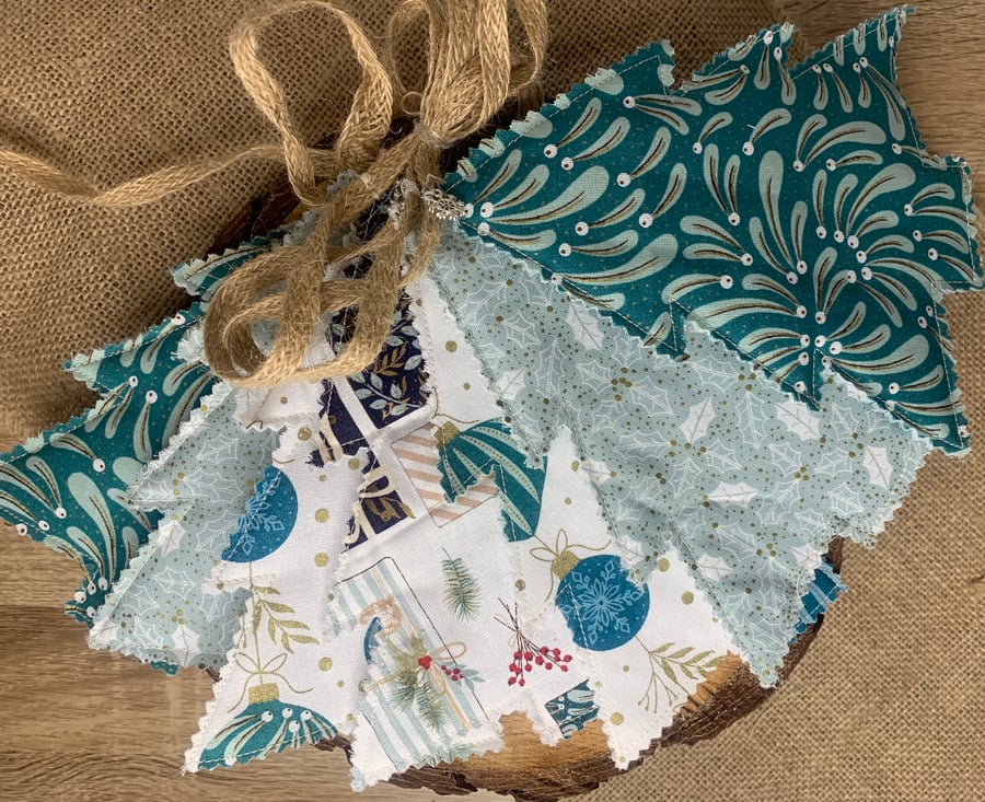 Handmade Christmas Tree Bunting 