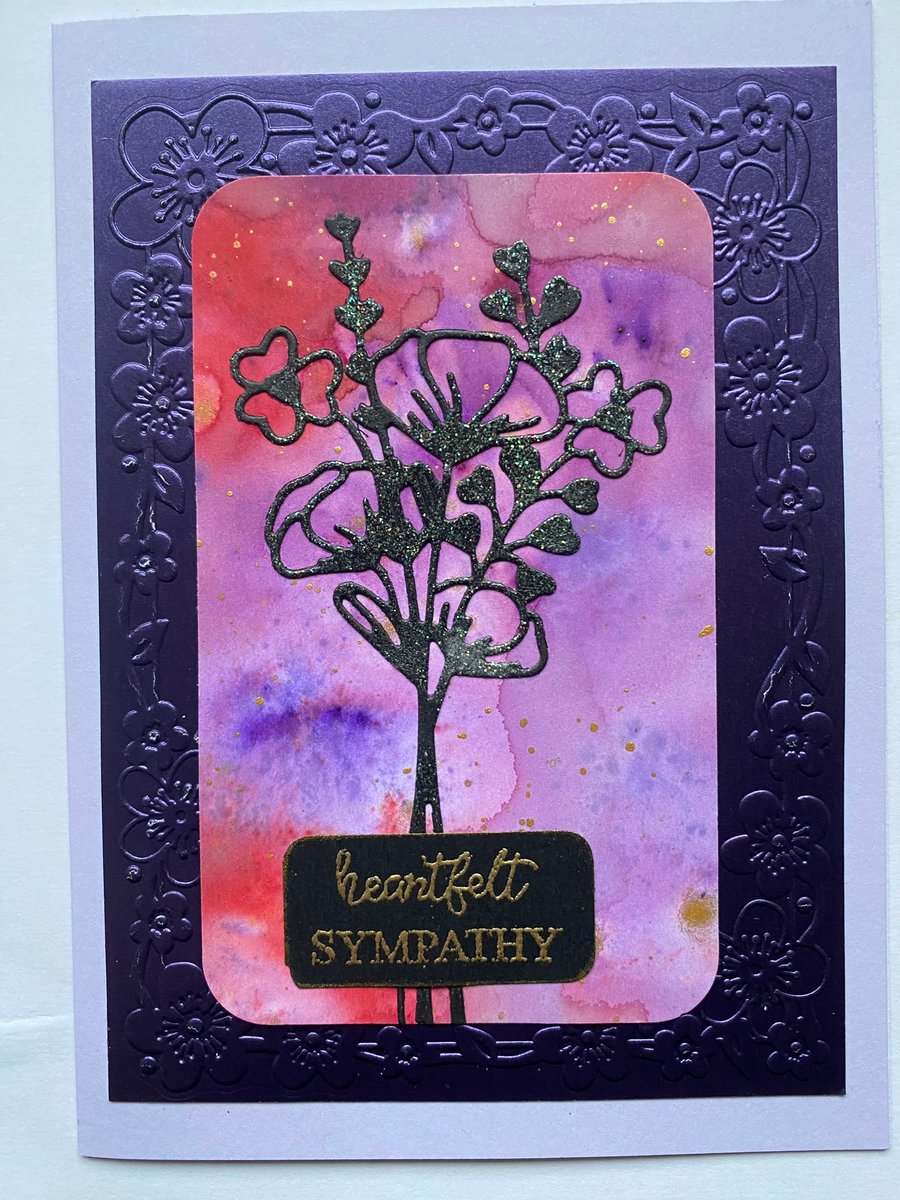 Heartfelt Sympathy card Folksy