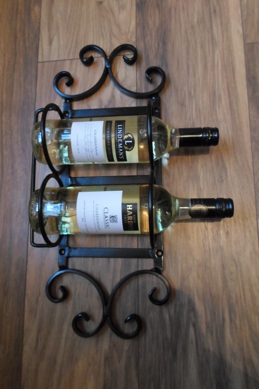 2 Bottle Wine Rack,,......,Wrought Iron Folksy