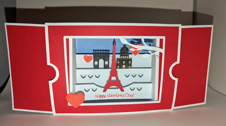 Valentine's sliding Shadow Box - can be personalised