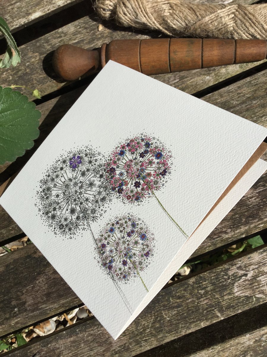 Just Alliums Greeting Card 