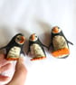 Handmade Orange Puffin - Handmade nature inspired seabird art gifts for readers