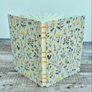 Journal Sketchbook with Floral Grass Paper Cover