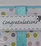 Handmade new baby boy card - baby and ducks - Image 6