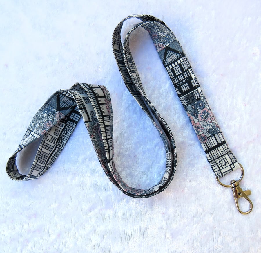Liberty Tana Lawn lanyard, with swivel lobster clip, London