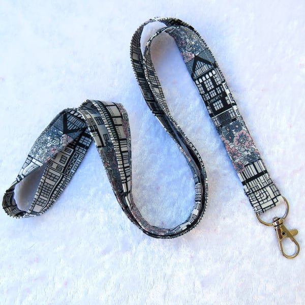 Liberty Tana Lawn lanyard, with swivel lobster clip, London