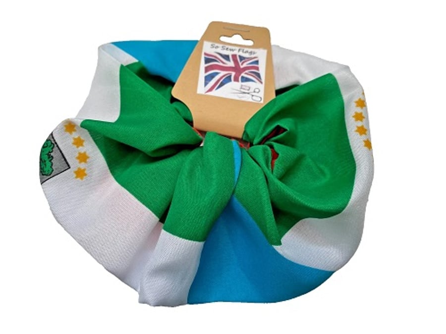 Equatorial Guinea Flag Hair Scrunchie Scrunchies Accessory Band Elastic