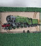 SOLD - A6 'Harris Tweed' Reusable Notebook, Diary Cover - Flying Scotsman - Image 2