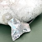 Fine silver ivy leaf