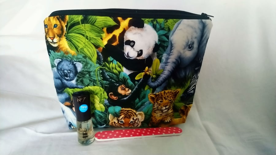 Jungle Animal Design Make Up Bag