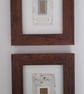 Hearts with Gold Silver & White Handstitched Geometric Small Art Pictures - Image 10