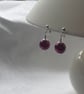  Clip on cerise pearl earring - Image 3