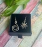 Handmade Sterling Silver 925 Asymmetric Drop Earrings - Summer Seconds - Image 5