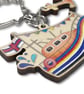 Lifeboat Keyring - Wooden Key Fob with Anchor - Maple Wood Seaside Key Chain - Image 2