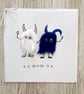 Mr and Mr Wedding fun Card (large size) - mini monsters - Image 3