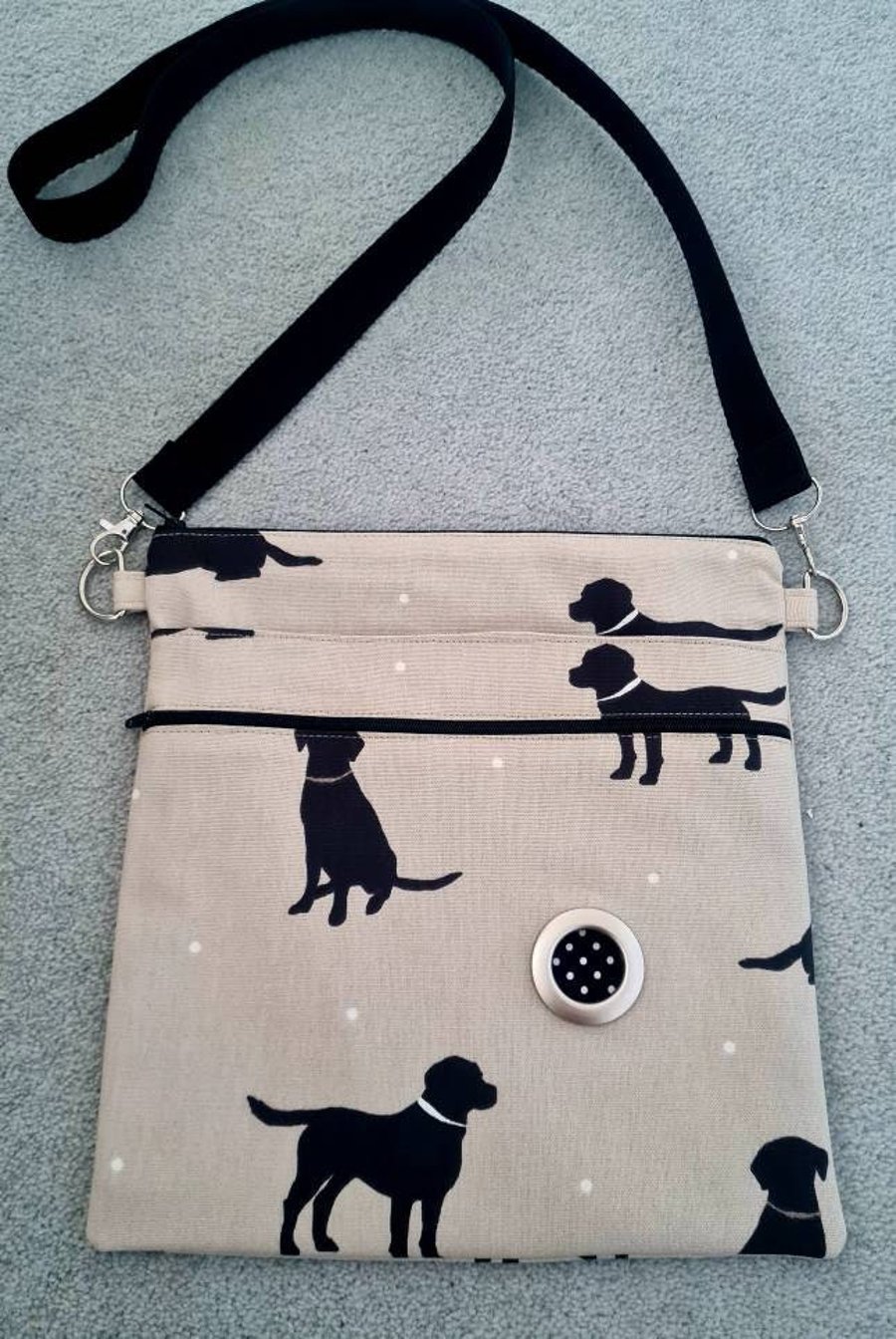 Sophie Allport Black Labrador fabric dog walkin Folksy
