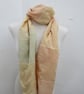 Peach Cream Scrap Fabric Voile Scarf - Image 3