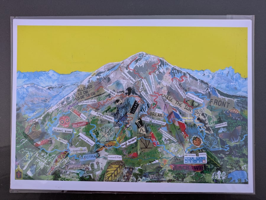 Mountain bike trails collage