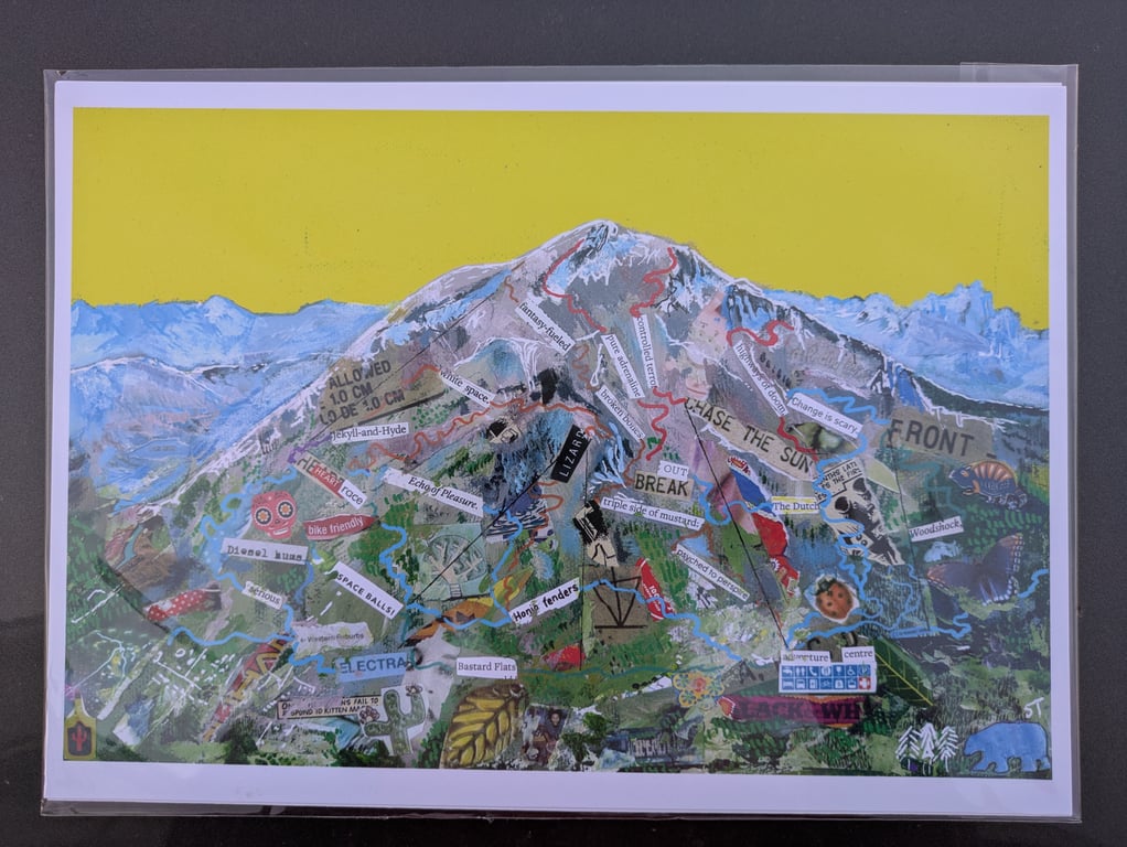 Mountain bike trails collage