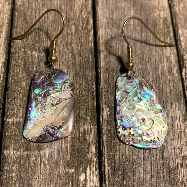 Abalone shell earring