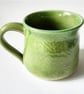 Green Patterned Mug - Hand Thrown Stoneware Ceramic Mug - Image 2