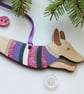 Jumping Wooden Sausage Dog in Jumper Decoration  - Image 2
