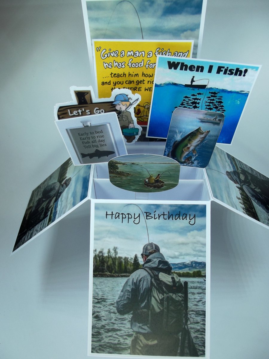 Mens Fishing Birthday Card 