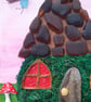 Whimsical sea glass and sea pottery fairy house - Image 9