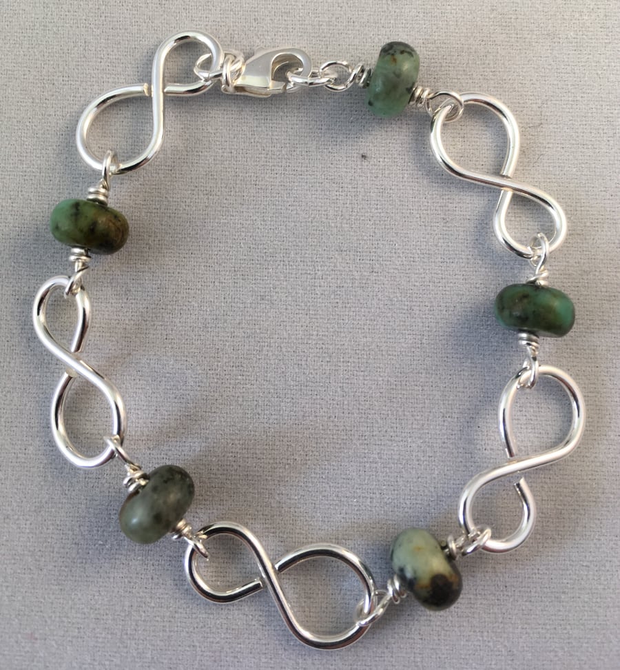Turquoise infinity bracelet