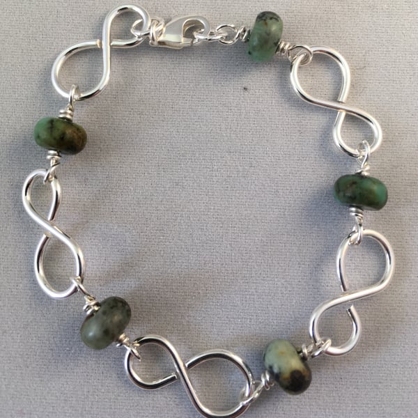 Turquoise infinity bracelet