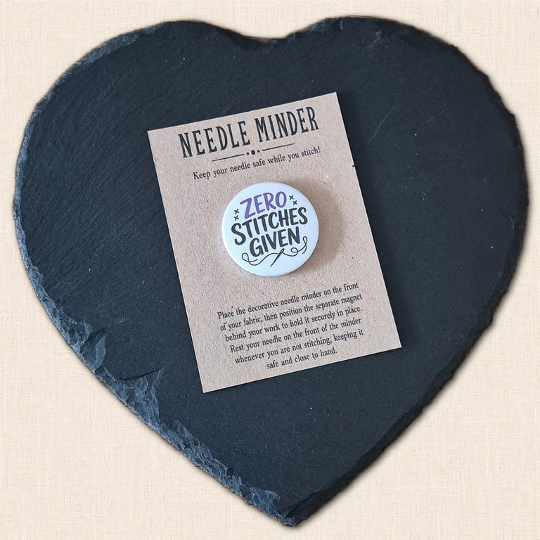 Zero Stitches Given Needle Minder - Cheeky Cross Stitch Accessory