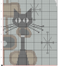 022 - Atomic Mid-Century styled cat cross stitch pattern (PDF Chart) - Image 5